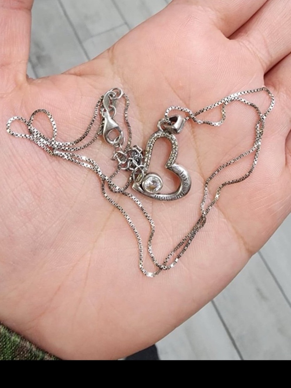 sterling 925 silver necklace .